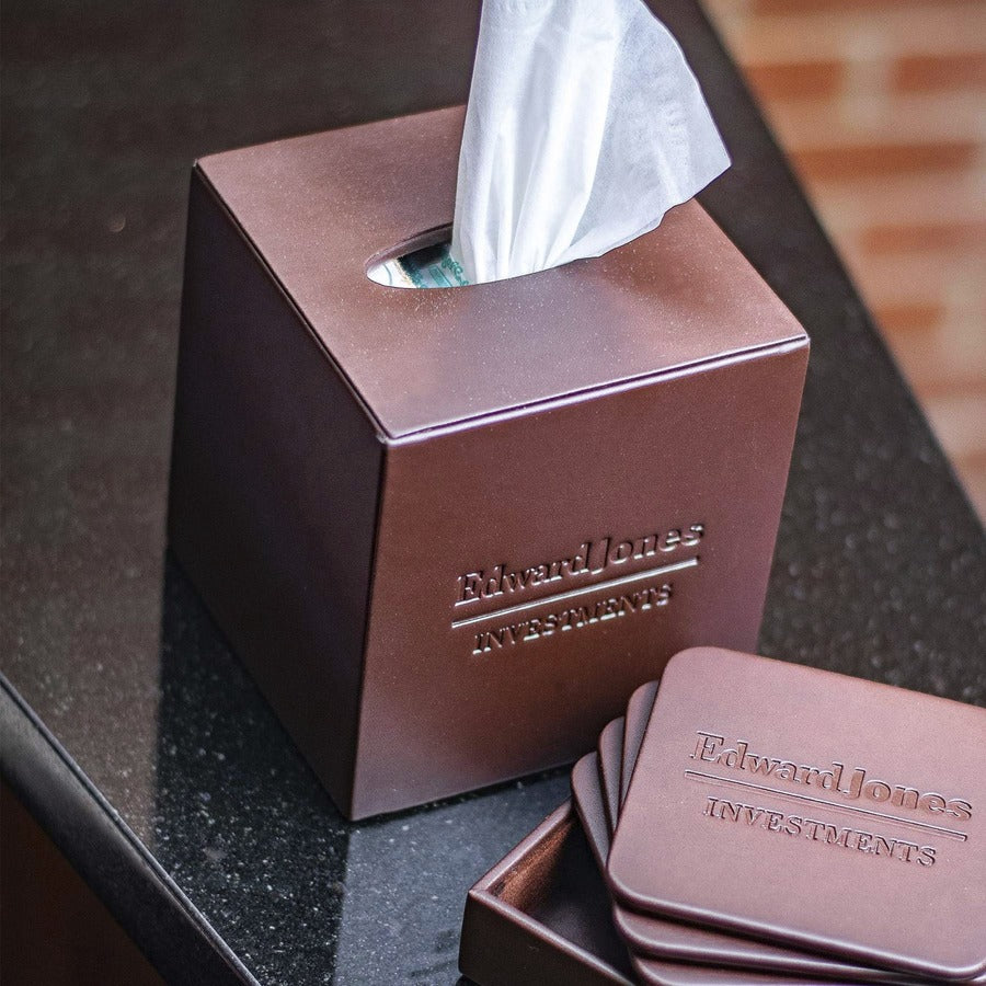 Dacasso Leather Tissue Box Cover