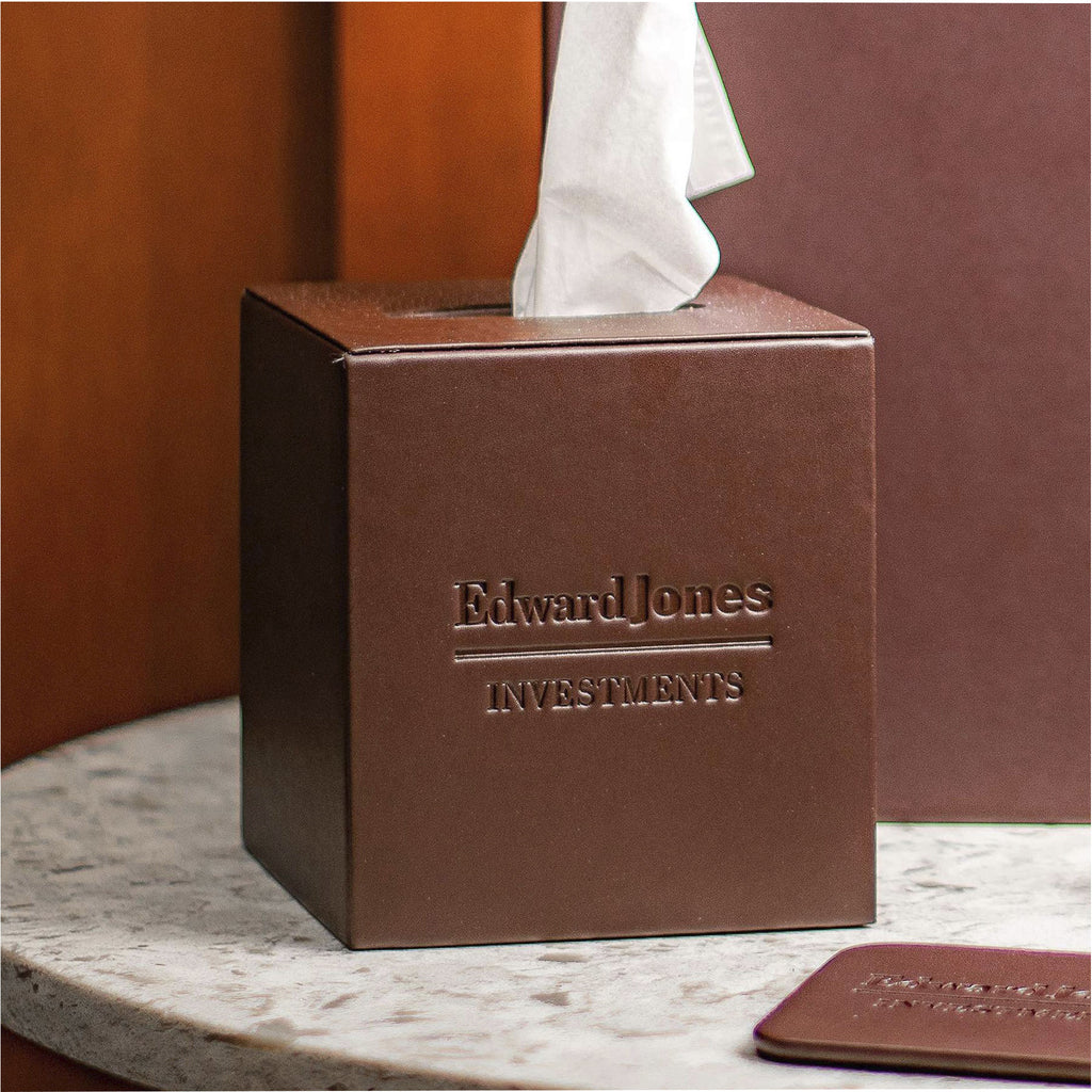 Dacasso Leather Tissue Box Cover