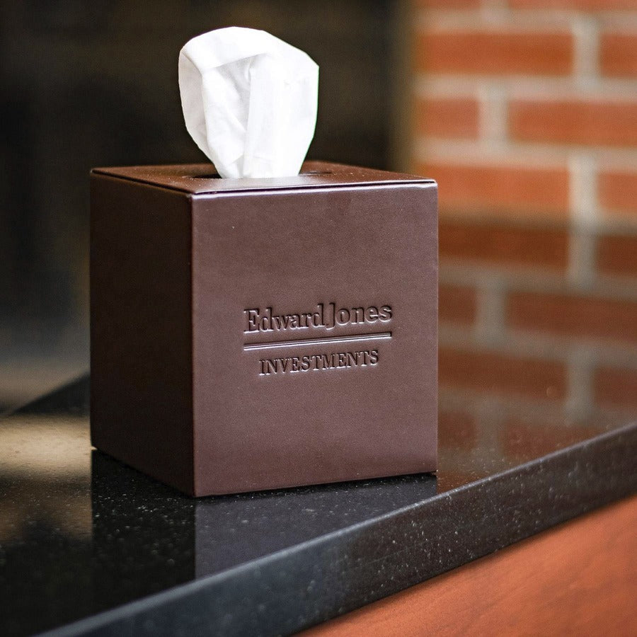 Dacasso Leather Tissue Box Cover