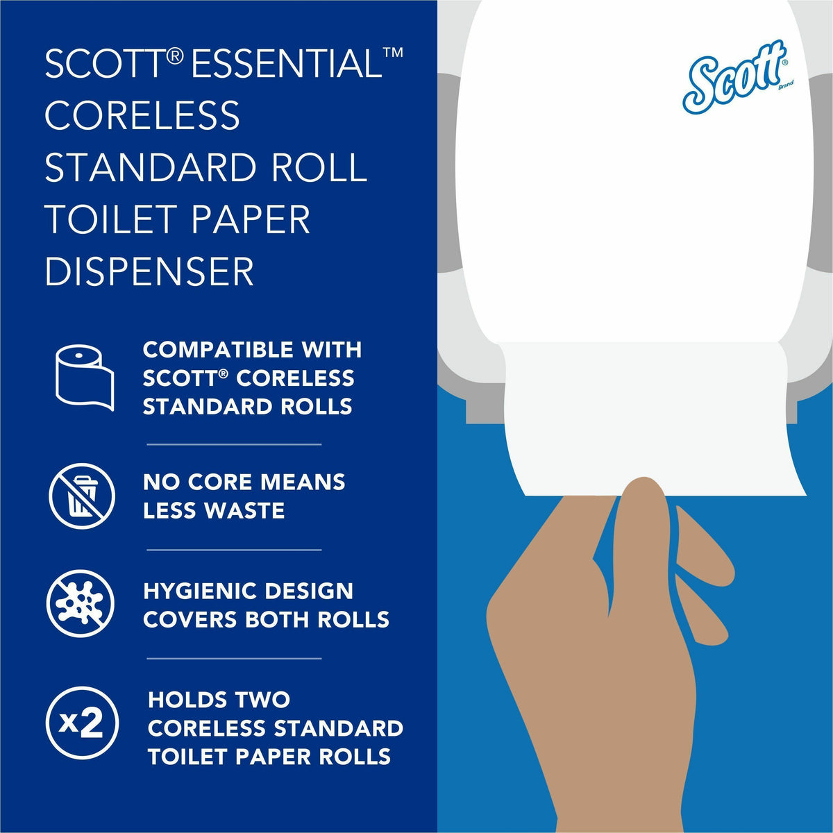 Scott Coreless Standard Roll Toilet Paper Dispenser