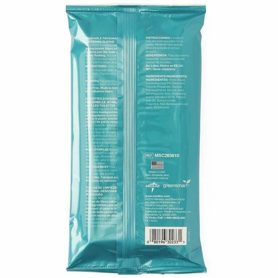 Medline ReadyFlush Biodegradable Flushable Wipes