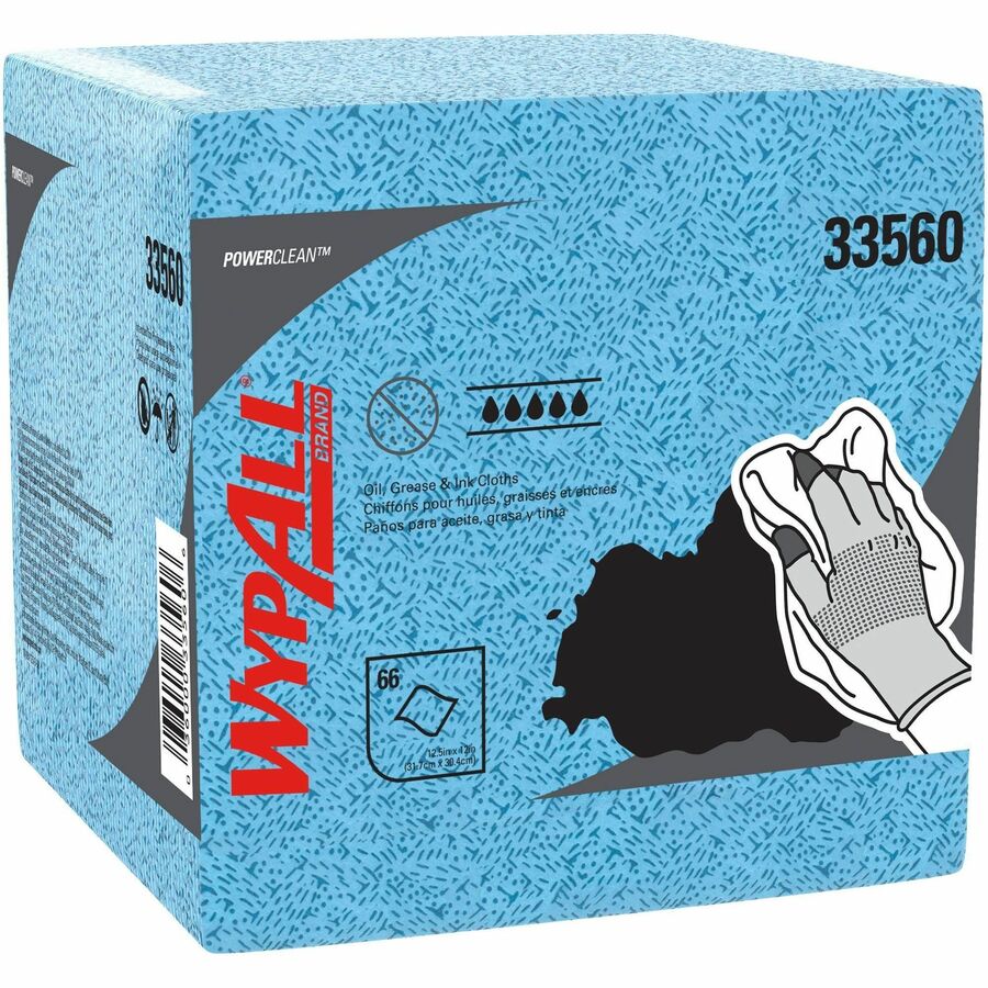 Wypall Oil, Grease & Ink Quarterfold Disposable Cloths
