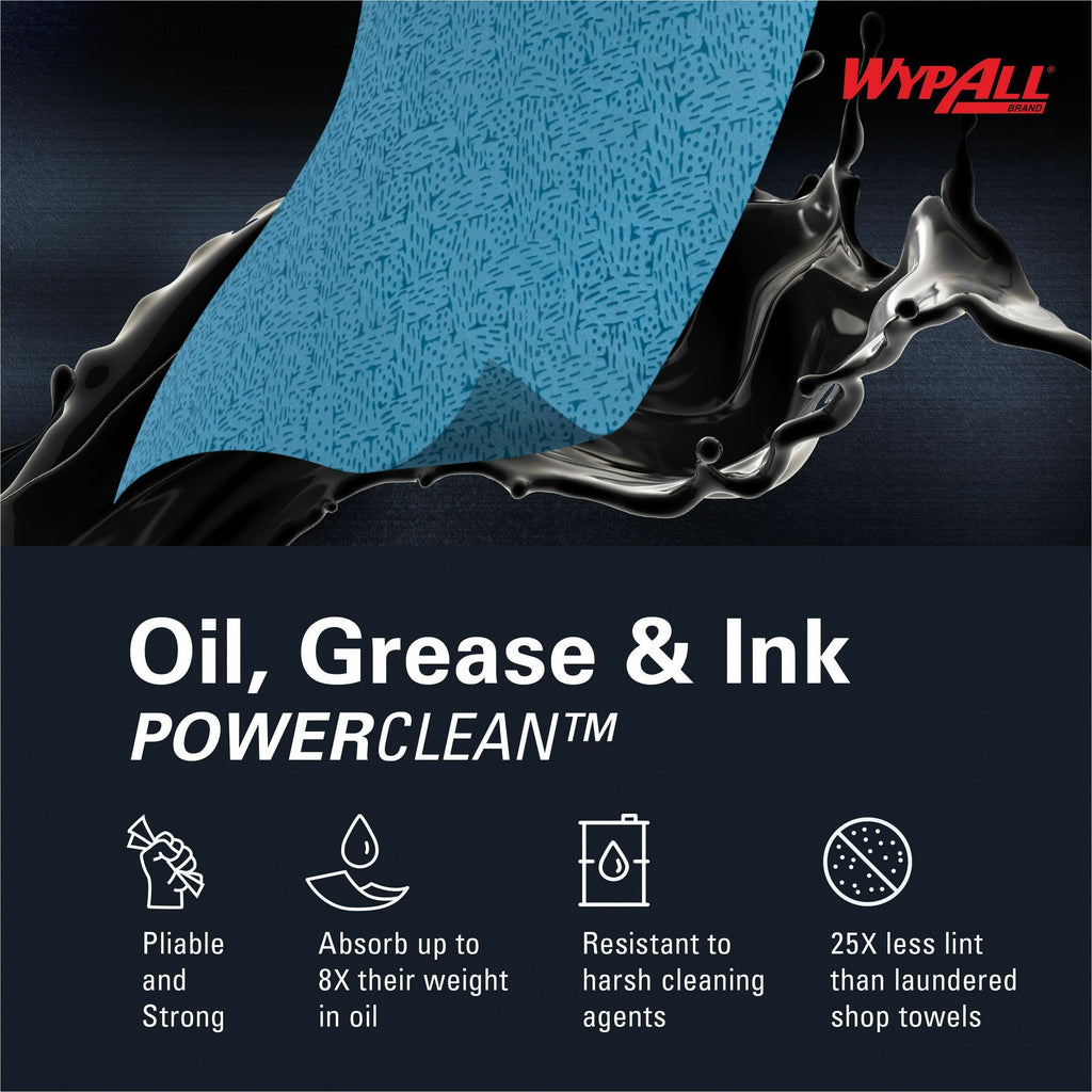 Wypall Oil, Grease & Ink Quarterfold Disposable Cloths