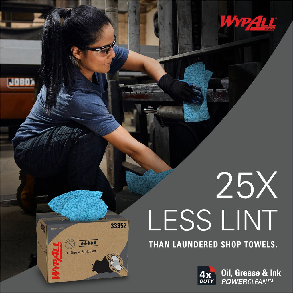 Wypall Oil, Grease & Ink Quarterfold Disposable Cloths