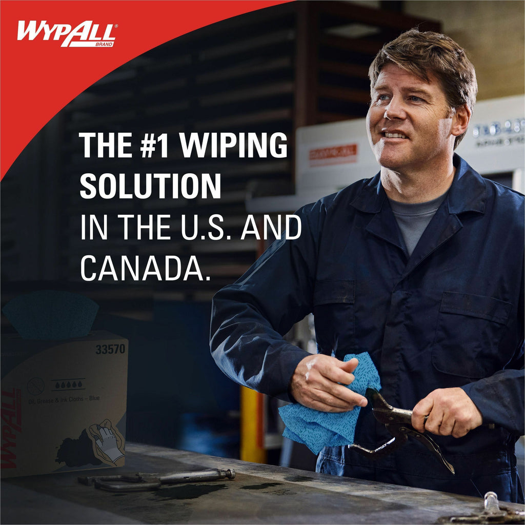 Wypall Oil, Grease & Ink Quarterfold Disposable Cloths