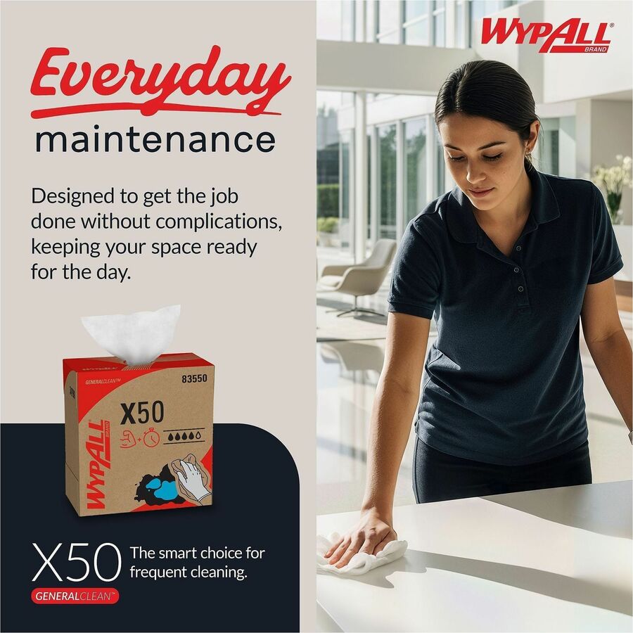 Wypall GeneralClean X50 Cleaning Cloths - Pop-Up Box