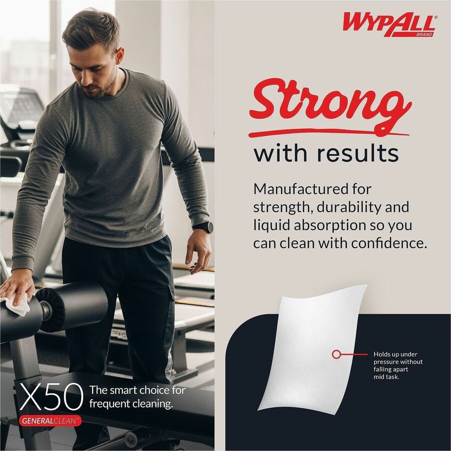 Wypall GeneralClean X50 Cleaning Cloths - Pop-Up Box