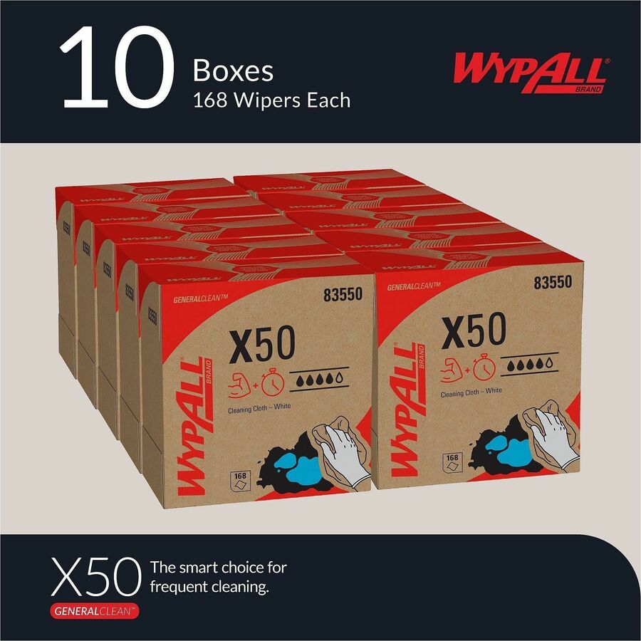 Wypall GeneralClean X50 Cleaning Cloths - Pop-Up Box