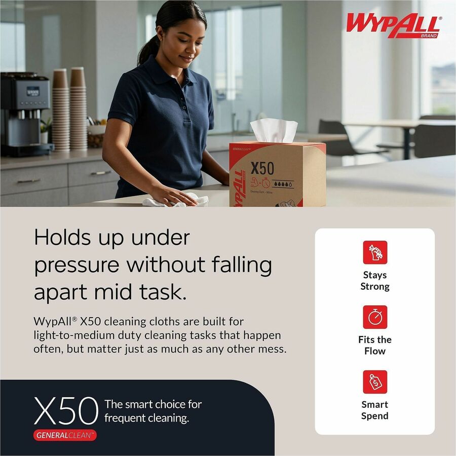 Wypall GeneralClean X50 Cleaning Cloths - Pop-Up Box