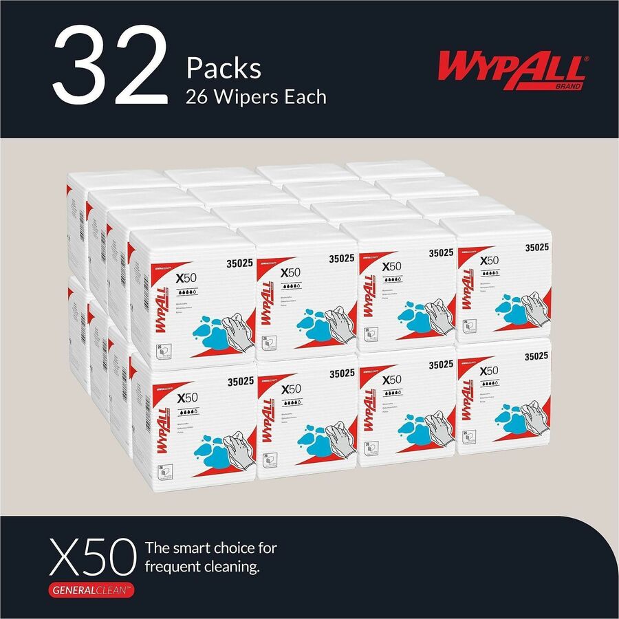 Wypall General Clean X50 Quarterfold Cleaning Cloths