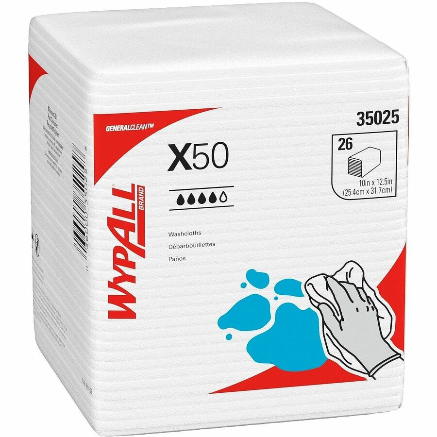 Wypall General Clean X50 Quarterfold Cleaning Cloths