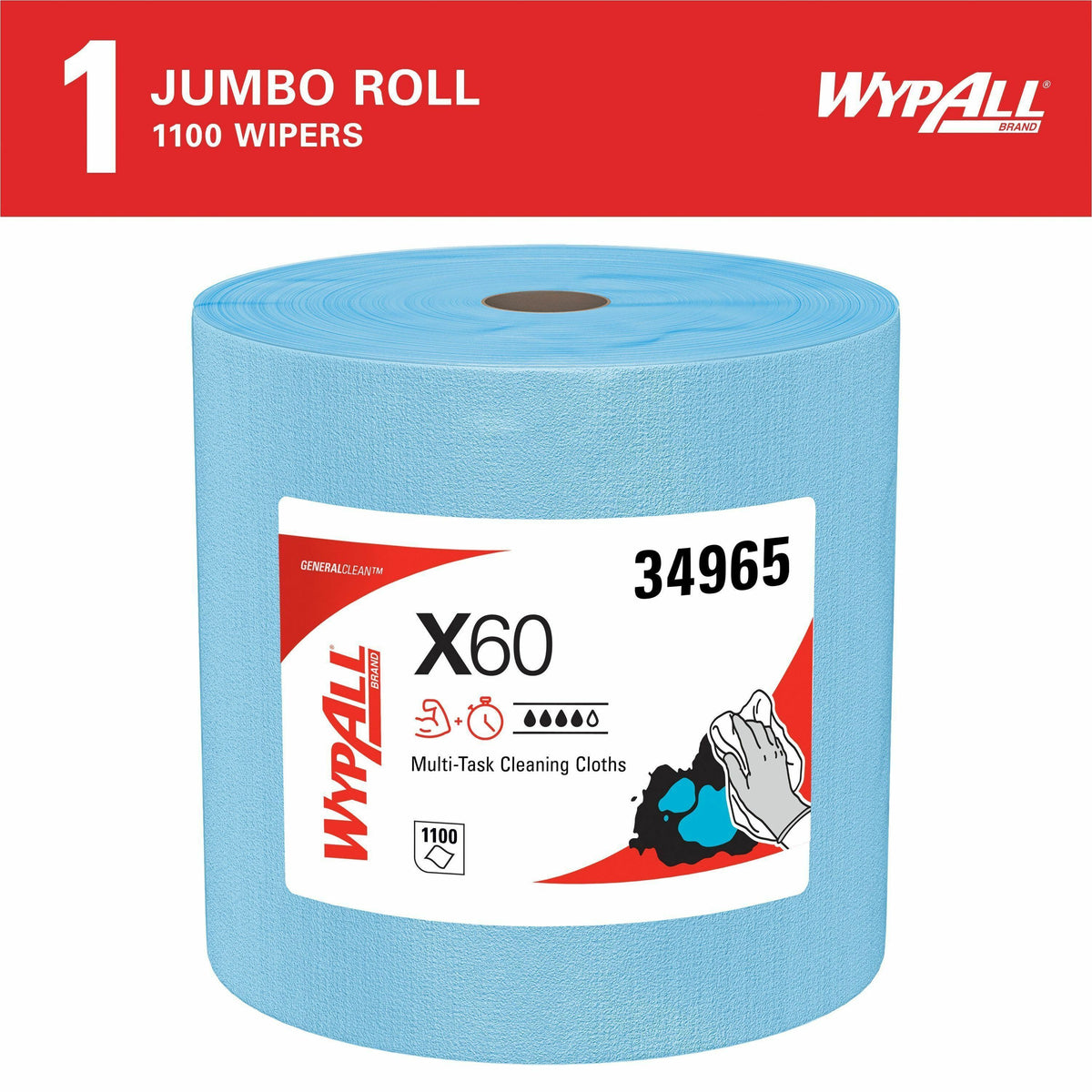 Wypall GeneralClean X60 Multi-Task Cleaning Cloth Jumbo Roll