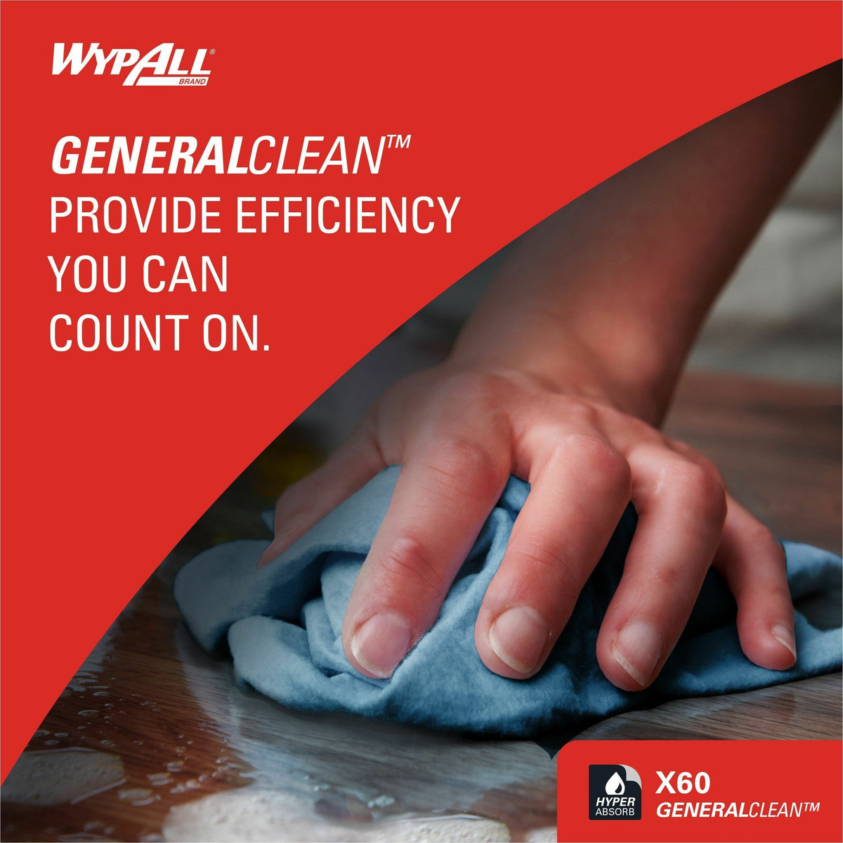Wypall GeneralClean X60 Multi-Task Cleaning Cloth Jumbo Roll