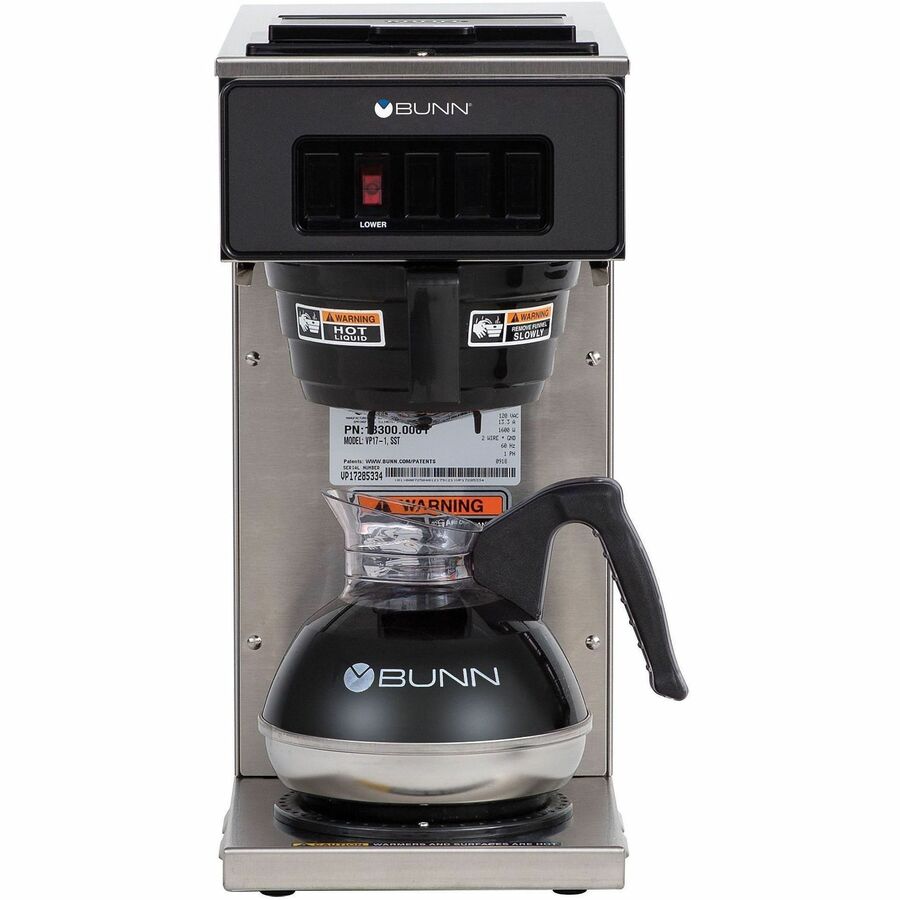 BUNN 12-Cup Low-Profile Pourover Coffee Brewer with 1 Warmer