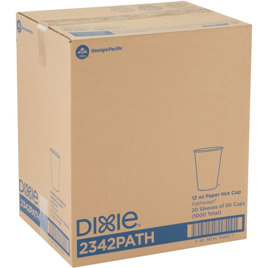 Dixie Pathways 12 oz Paper Hot Cups By GP Pro