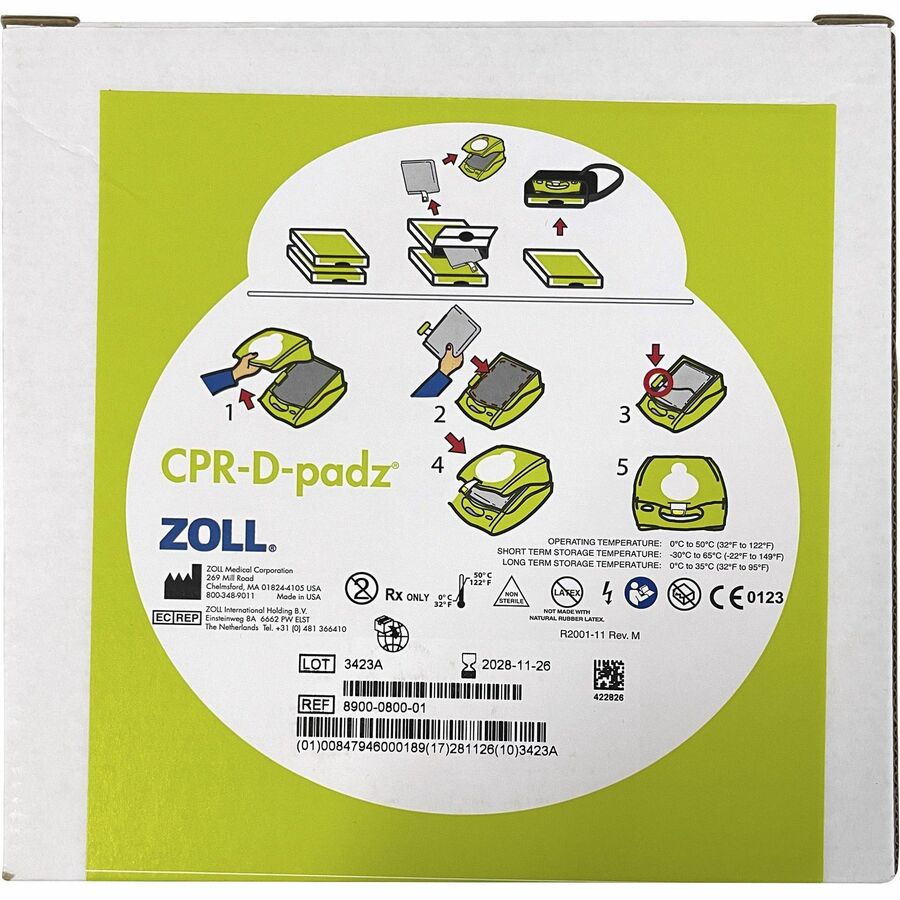 ZOLL Medical AED Plus Defibrillator 1-piece Electrode Pad