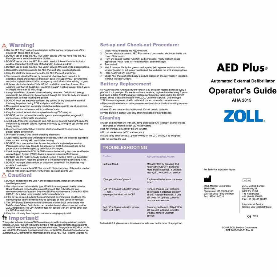 ZOLL Medical AED Plus Defibrillator Pediatric Electrodes