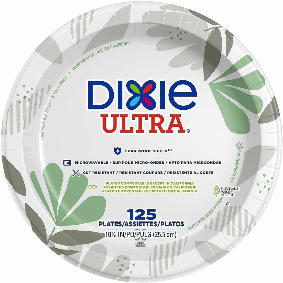Dixie Ultra® Pathways 10-1/16" Heavyweight Paper Plates by GP Pro