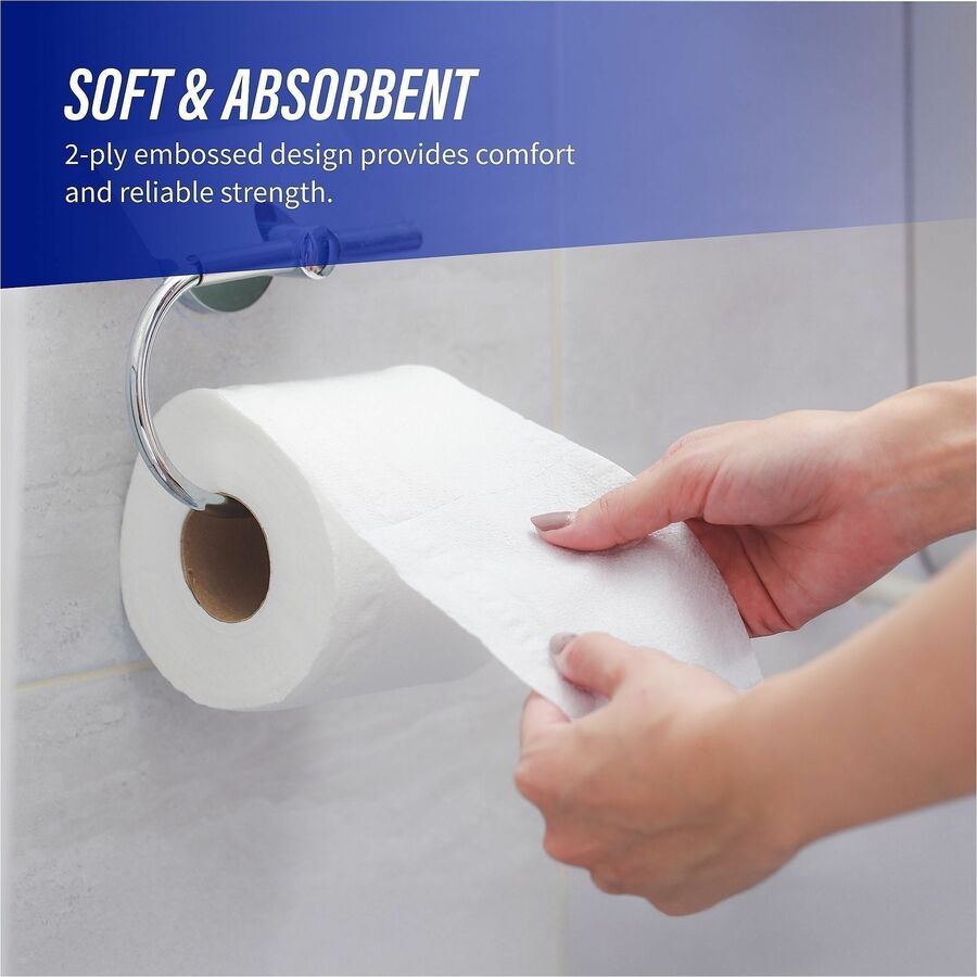 Genuine Joe Embossed Roll Bath Tissue