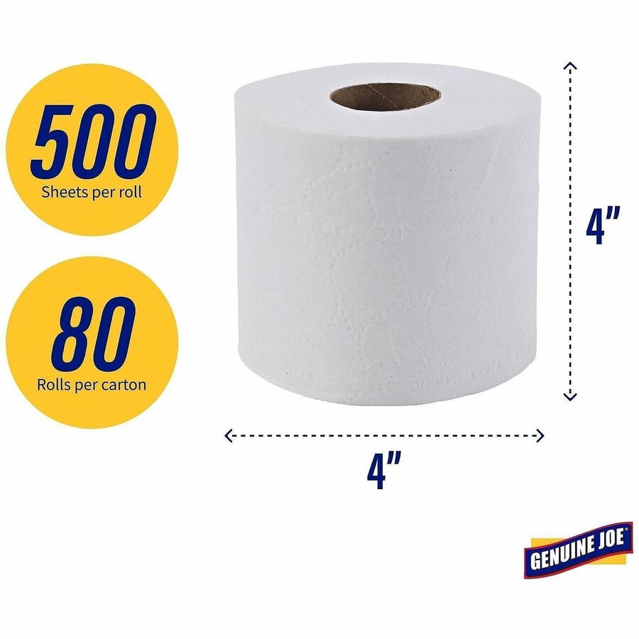 Genuine Joe Embossed Roll Bath Tissue
