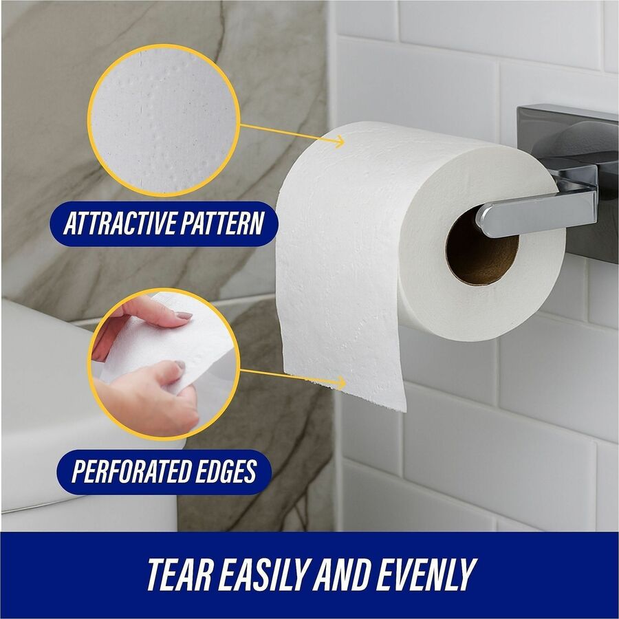 Genuine Joe Embossed Roll Bath Tissue