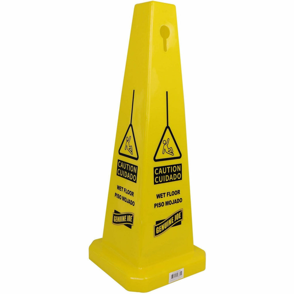 Genuine Joe Bright 4-sided Caution Safety Cone