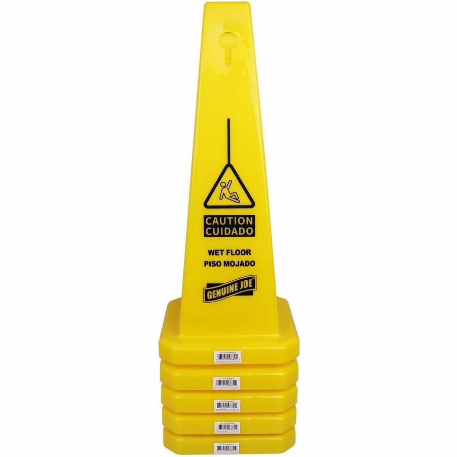 Genuine Joe Bright 4-sided Caution Safety Cone