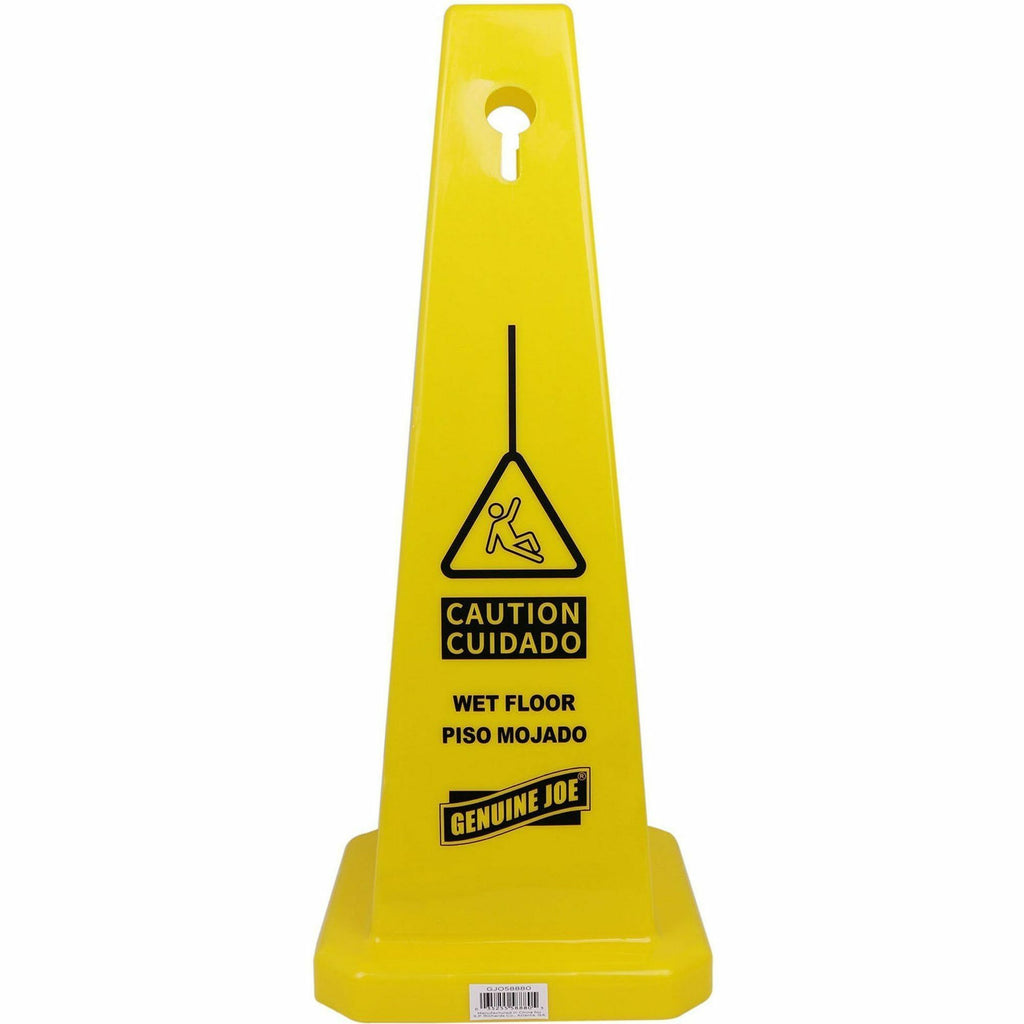 Genuine Joe Bright 4-sided Caution Safety Cone