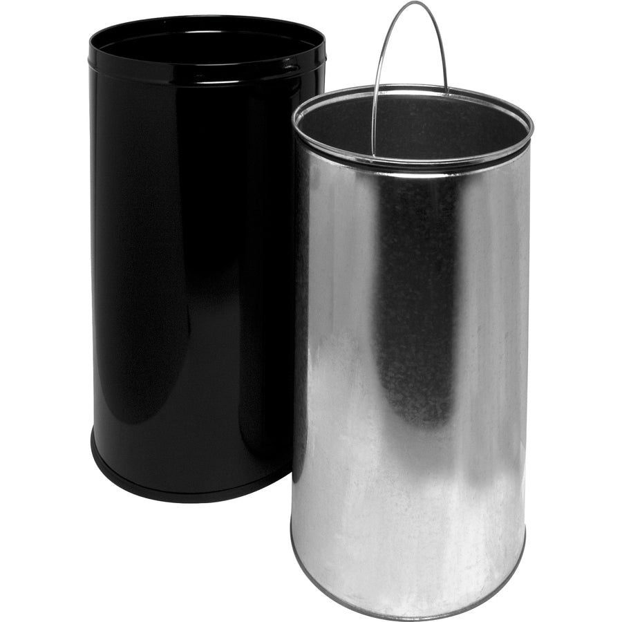 Genuine Joe Push Open Round Top Receptacle