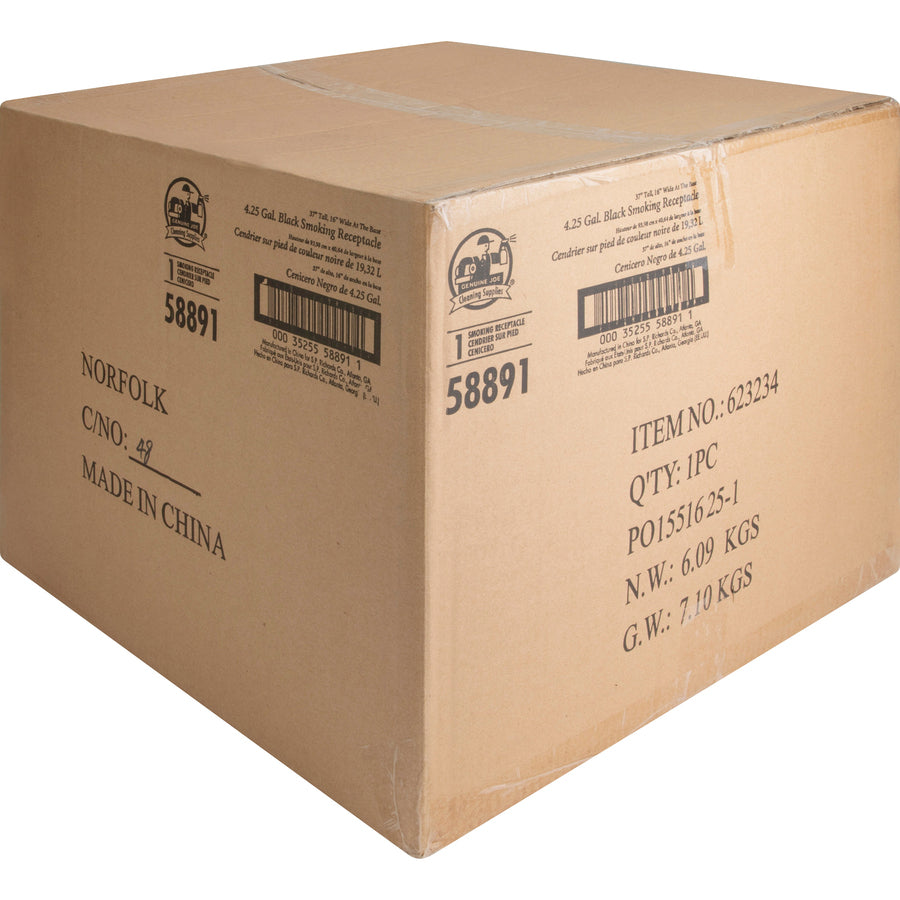 Genuine Joe 4.25 Gal Fire-safe Smoking Receptacle