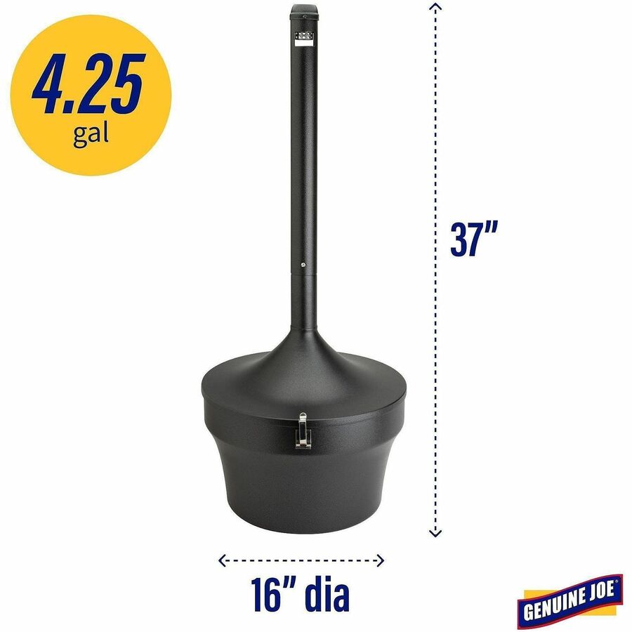 Genuine Joe 4.25 Gal Fire-safe Smoking Receptacle