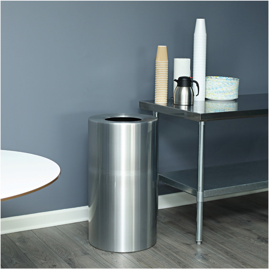 Genuine Joe Classic Cylinder 2-Piece Waste Receptacle