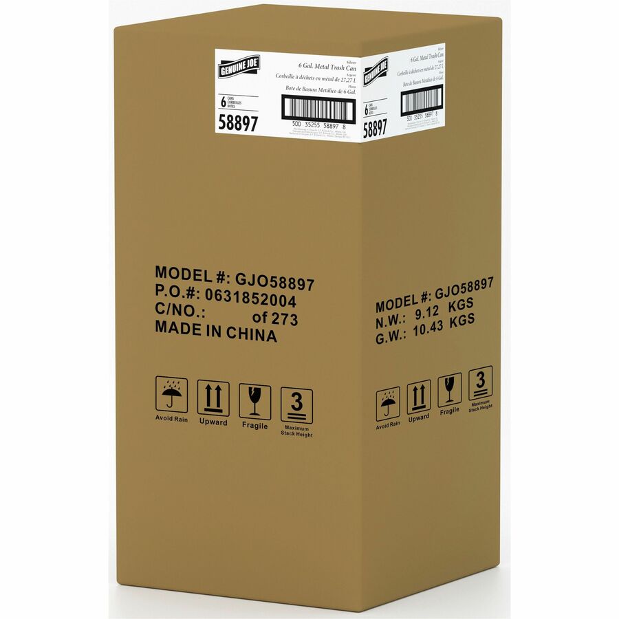 Genuine Joe 6-gallon Fire-safe Trash Can
