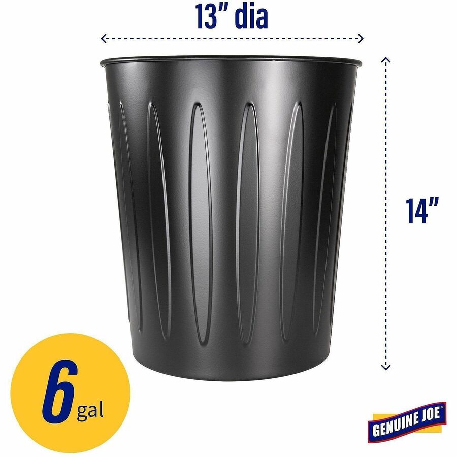 Genuine Joe 6-gallon Fire-safe Trash Can