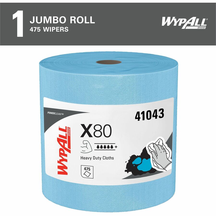 Wypall PowerClean X80 Heavy Duty Cloths Jumbo Roll