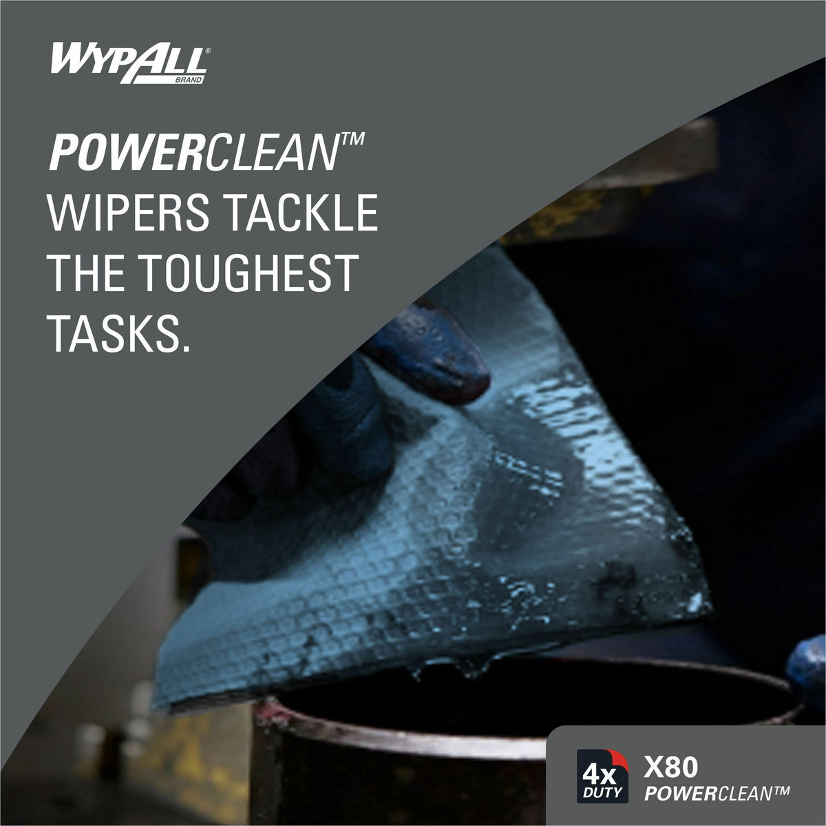 Wypall PowerClean X80 Heavy Duty Cloths Jumbo Roll