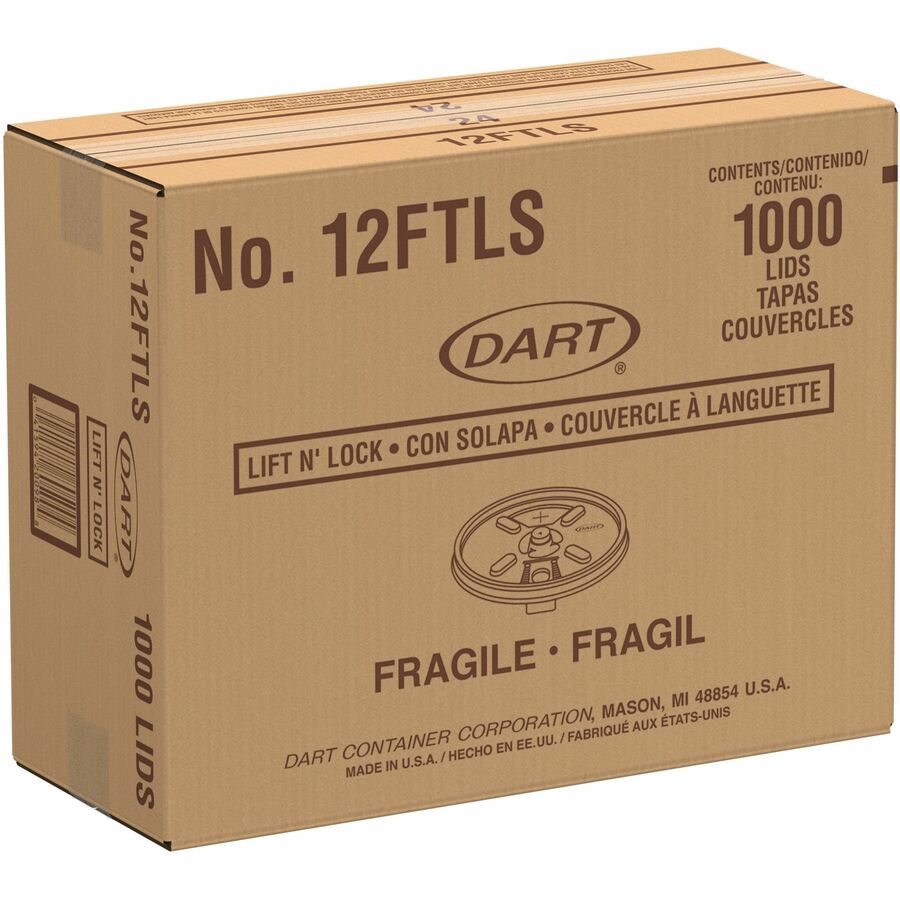 Dart Lift-n-Lock Coffee Cup Clear Lids