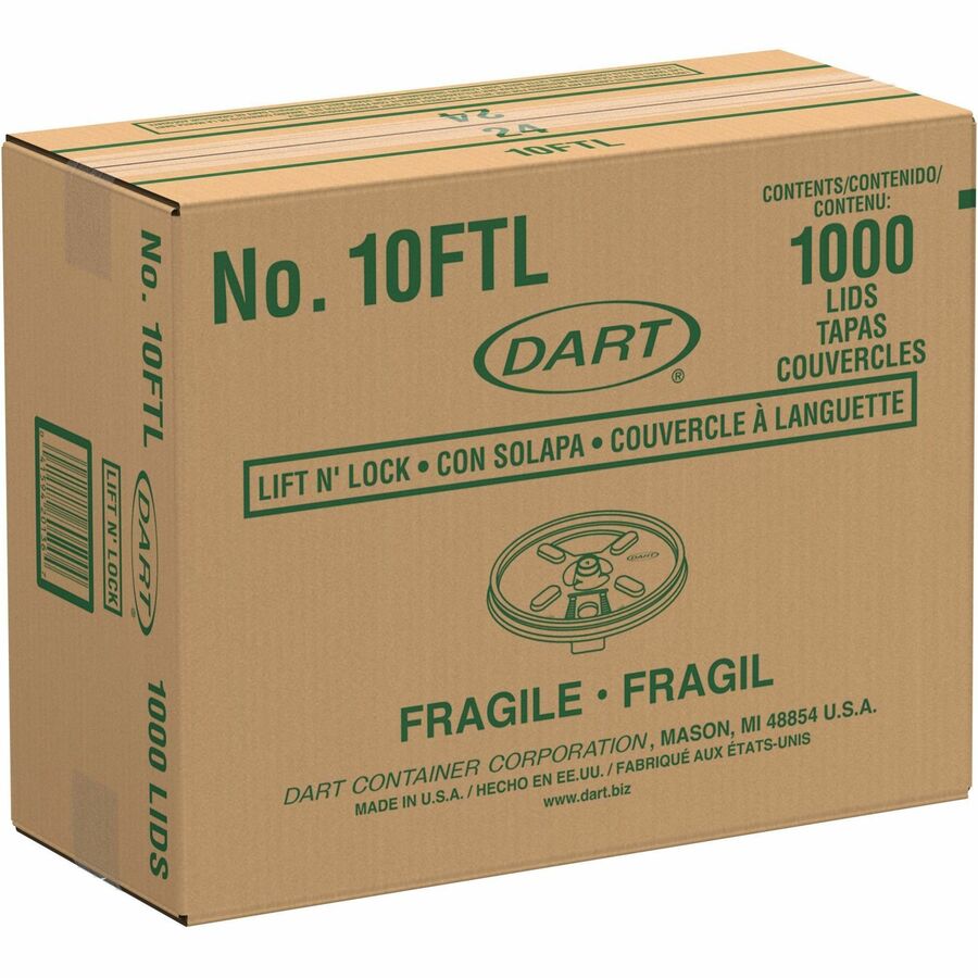 Dart Lift-n-Lock Coffee Cup White Lids