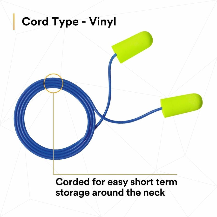 3M soft Yellow Neons Corded Earplugs