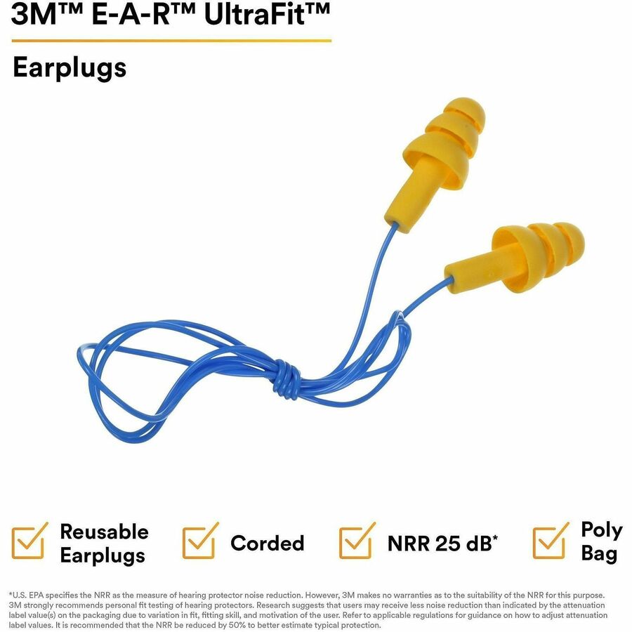 E-A-R UltraFit Corded Earplugs