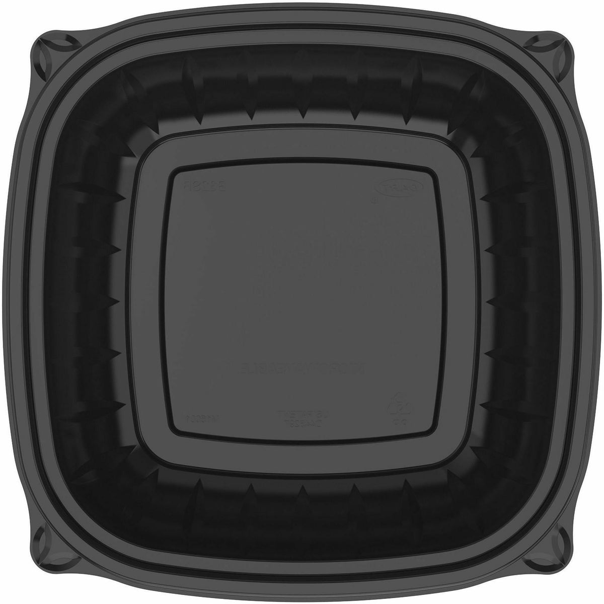 Dart 32 oz (946 ml) Square PP Bowl - Black