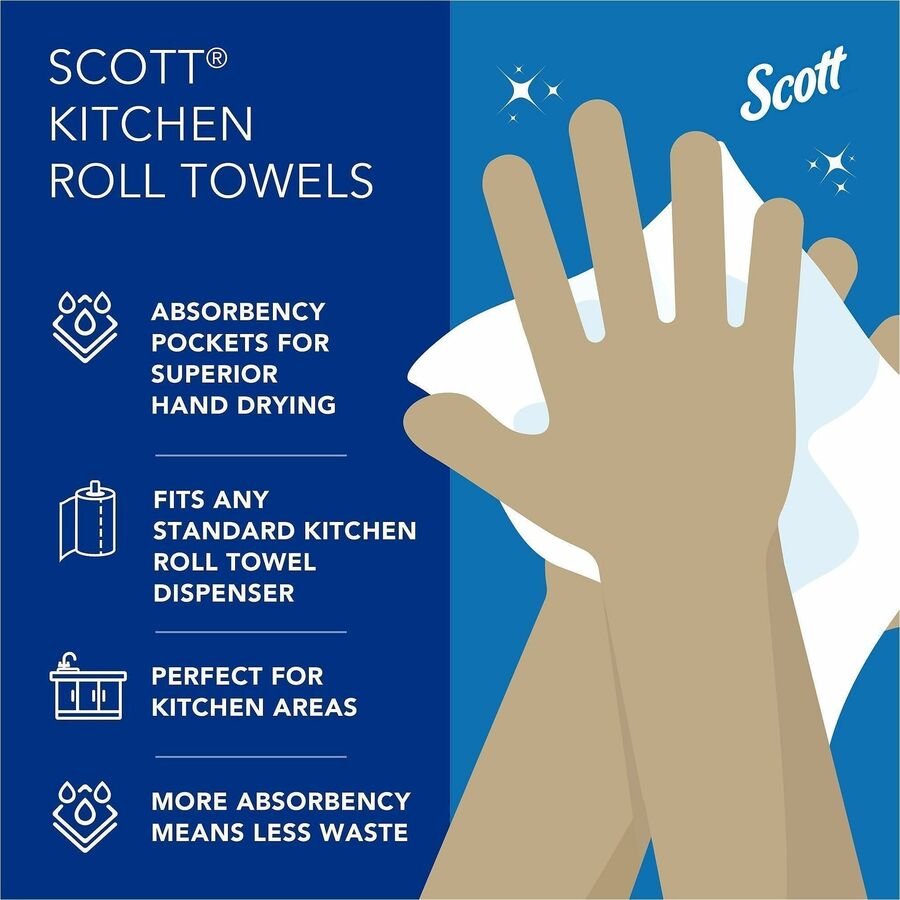 Scott® Kitchen Paper Towels with Fast-Drying Absorbency Pockets