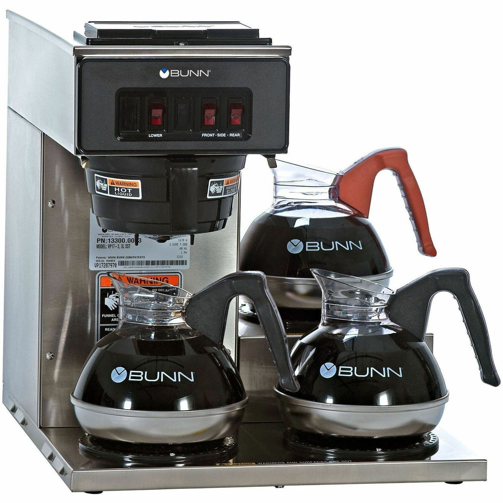 BUNN 12-Cup Low-Profile Pourover Coffee Brewer with 3 Warmers
