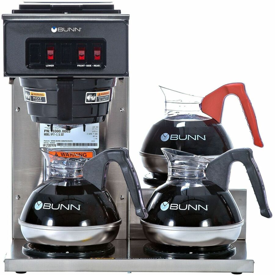 BUNN 12-Cup Low-Profile Pourover Coffee Brewer with 3 Warmers