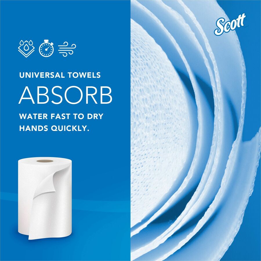 Scott Essential Universal Hard Roll Towels with Absorbency Pockets
