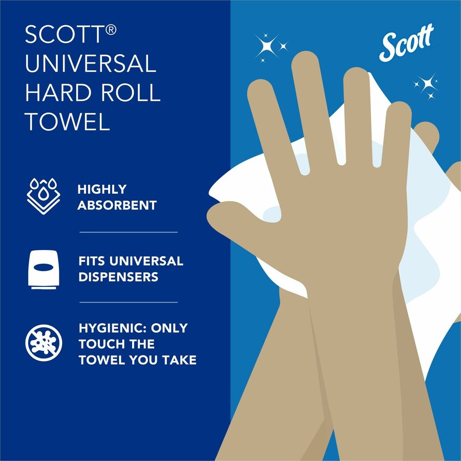 Scott Essential Universal Hard Roll Towels with Absorbency Pockets