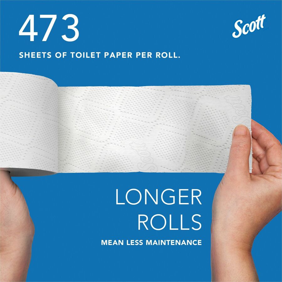 Scott Professional 100% Recycled Fiber Standard Roll Toilet Paper with Elevated Design