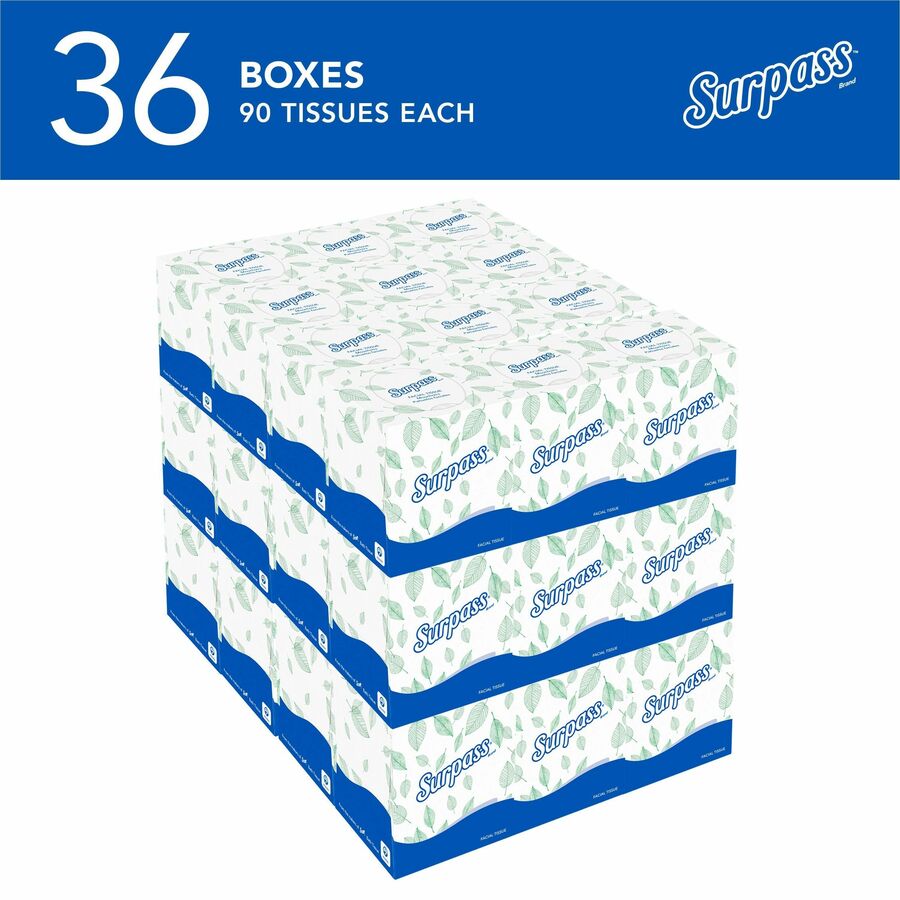 Surpass Facial Tissue Cube for Business