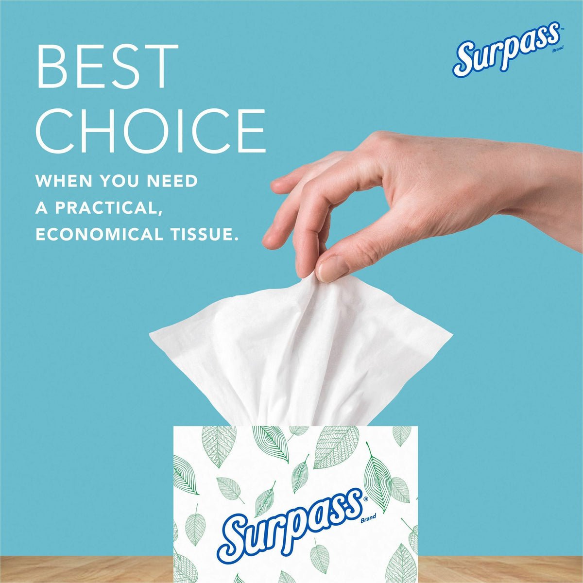 Surpass Facial Tissue Cube for Business