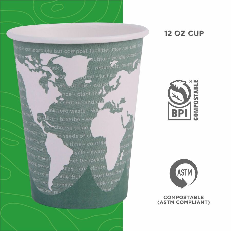 Eco-Products 12 oz World Art Hot Beverage Cups